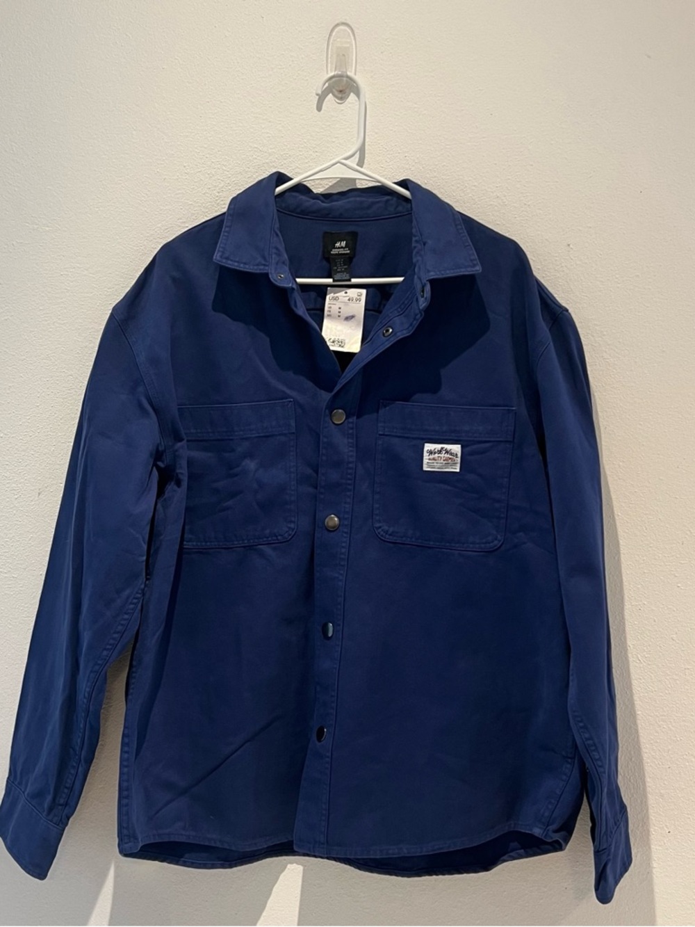 H&M Blue Lightweight Shirt Jacket